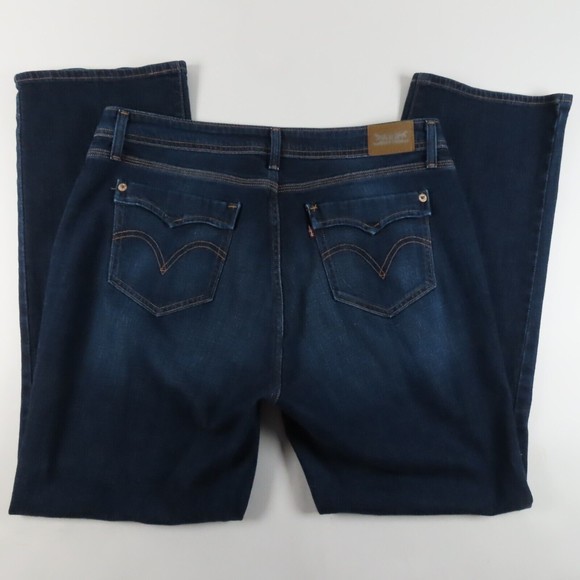 Levis 529 Womens Jeans Size 36x31 Curvy Straight Mid Rise Dark Wash Blue Denim - Picture 7 of 10